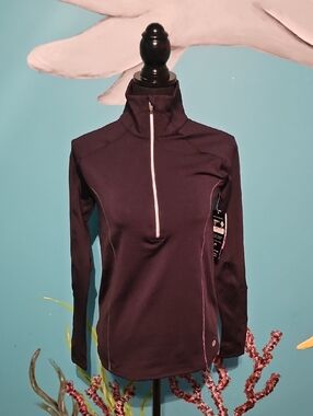 Women's Black Quarter-Zip Performance Top